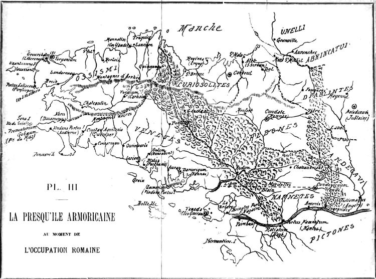 René
KERVILER : Armorique et Bretagne. Honoré Champion, Librairie. 1892. pl.III p221 